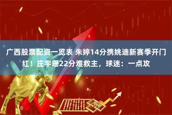 广西股票配资一览表 朱婷14分携姚迪新赛季开门红！庄宇珊22分难救主，球迷：一点攻